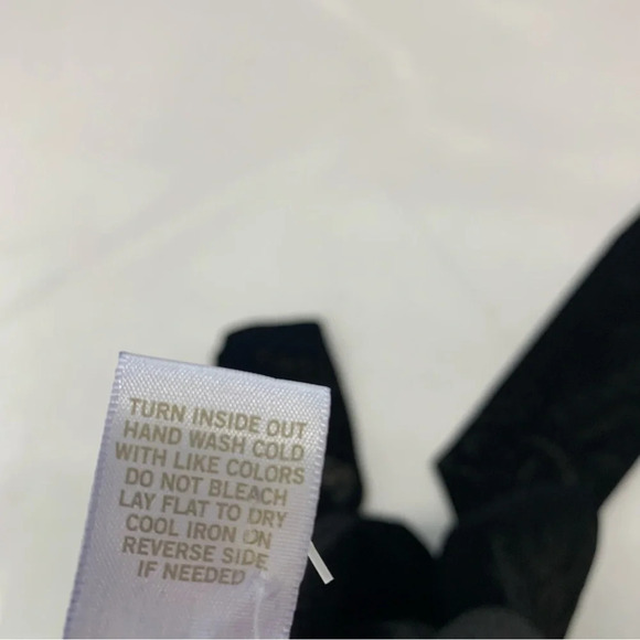 Cache Blouse Top Woman Small  Black Velvet Metallic Long Sleeve Sparkle Stretch - Picture 9 of 11